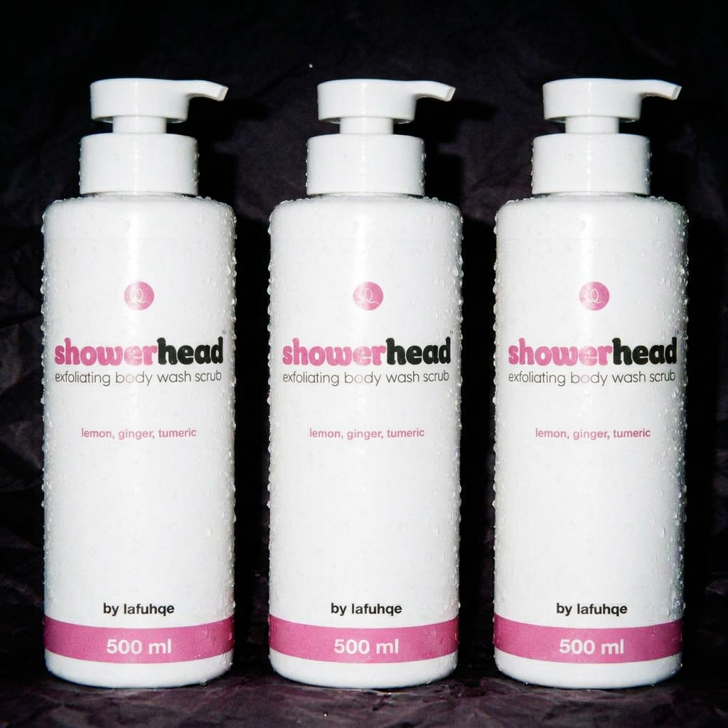 Shower Head three pack on deep plum crumpled paper